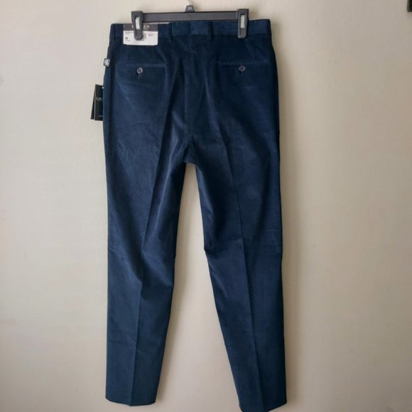 Mens Ralph Lauren Navy Blue Corduroy Slacks Pants Bottoms 33Wx32L - Picture 3 of 4